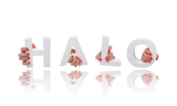 istock Hands holding up the positive word Halo 858575614