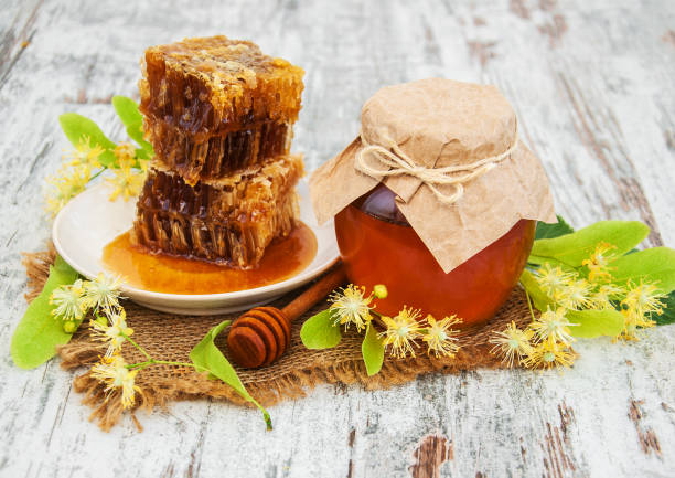 istock Honey and  linden flowers 858580480