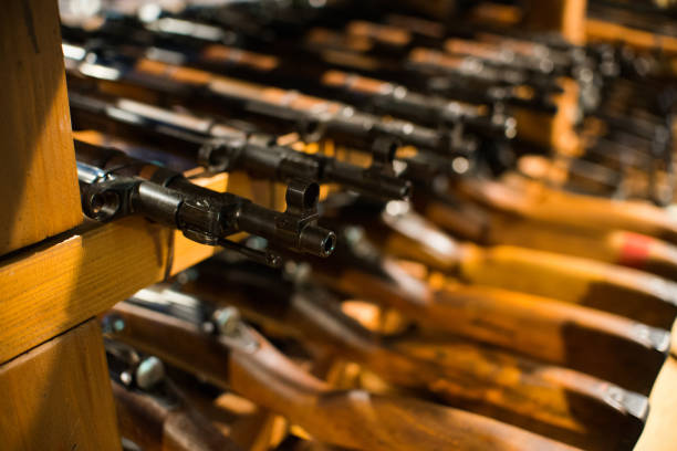 istock close up on vintage assault rifle 858583352