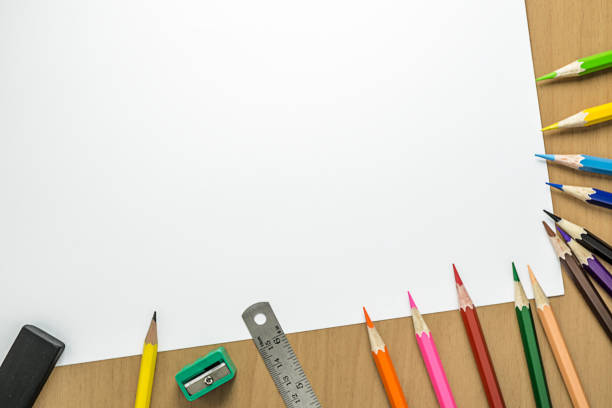 istock Flat lay of equipment drawing 858594524