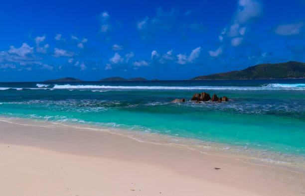 istock Anse Grosse Roche beach. The Digue island. Indian ocean. Seychelles 858599342