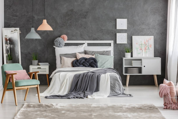 istock Fun color twist bedroom 858603000