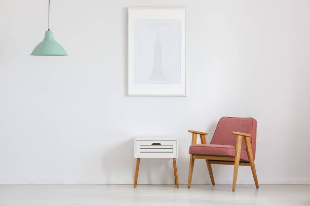istock Room with old-fashioned pink chair 858603044