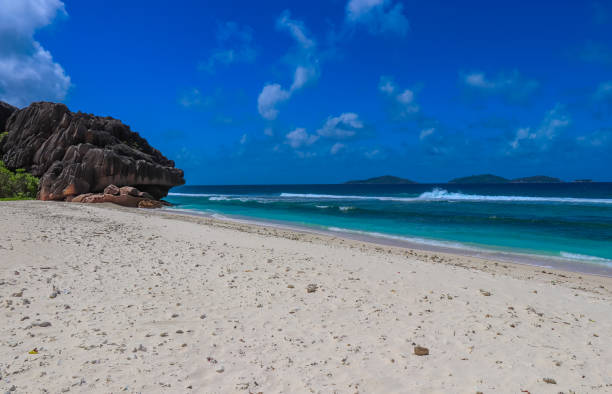 istock Anse Grosse Roche beach. The Digue island. Indian ocean. Seychelles 858603252