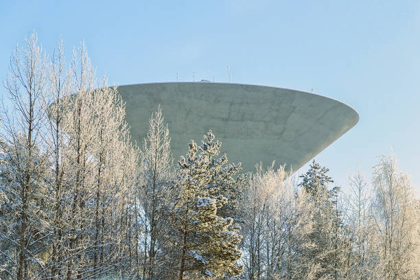 istock Radar in winter countryside in Lapland 858610472