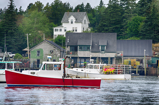 Lobster boats in Maine