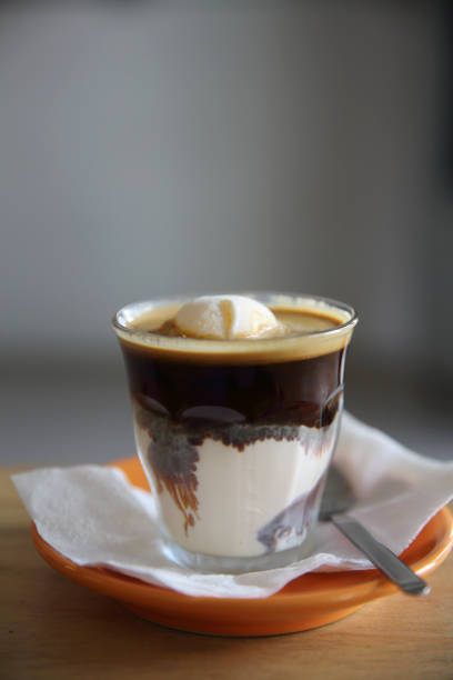 istock Affogato , coffee with vanilla ice cream 858611294