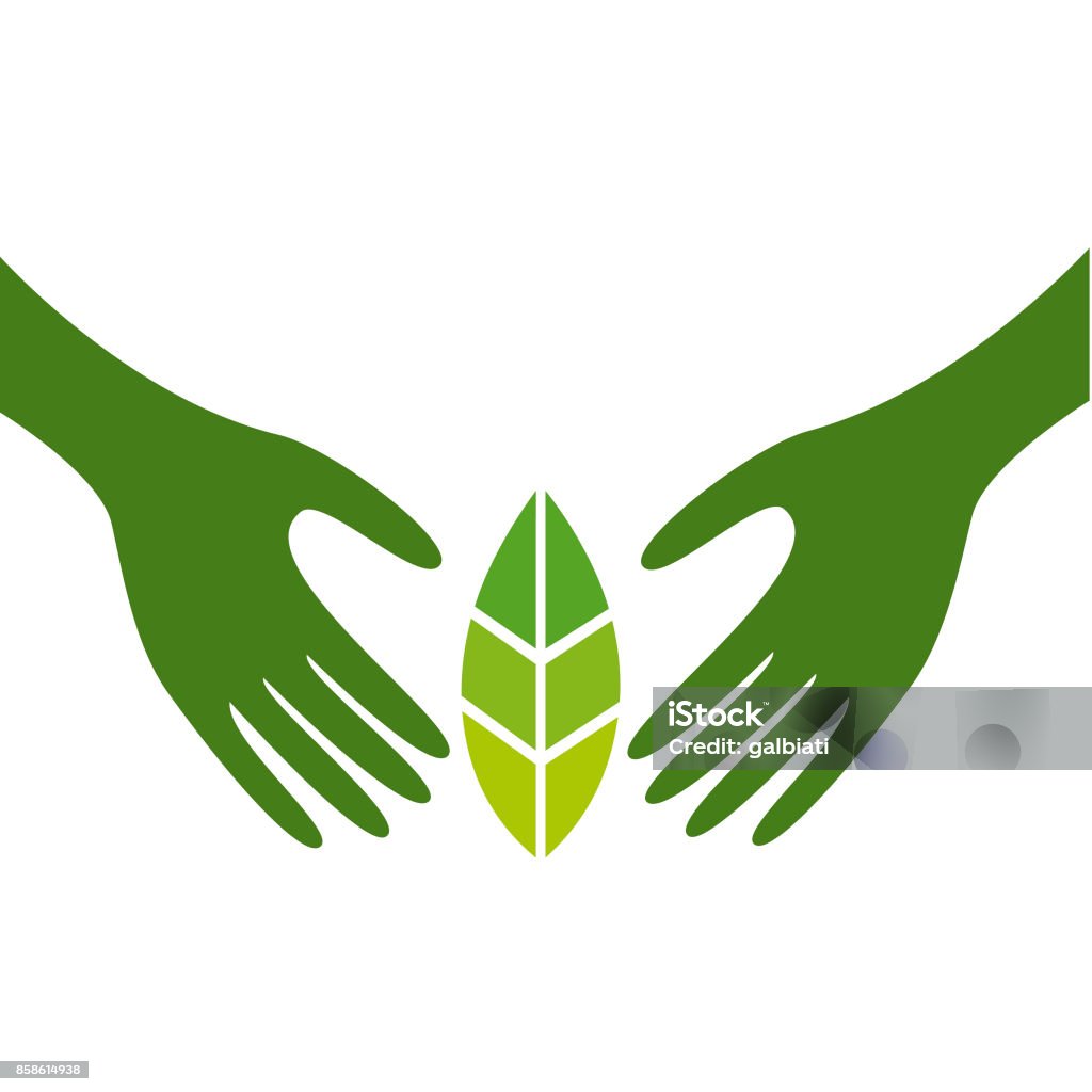 Nature Hands Vector Protecting Nature Stock Illustration - Download Image Now - Hand ...