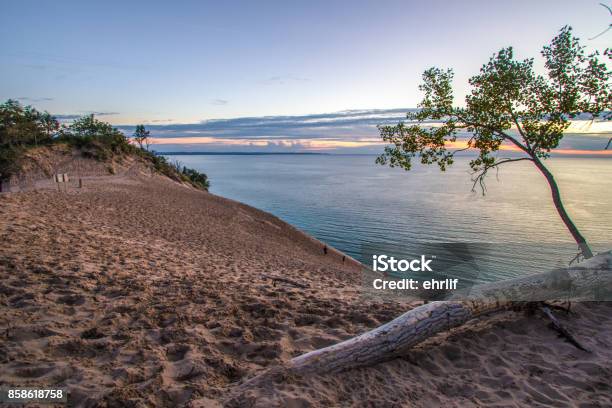 Sunset At Sleeping Bear Dunes National Lakeshore Stock Photo - Download Image Now - Sleeping Bear Dunes National Lakeshore, Michigan, Famous Place