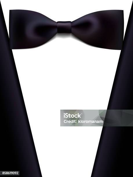 Realistic Bow Tie A Tuxedo Stock Illustration - Download Image Now - Tuxedo, Formalwear, Abstract