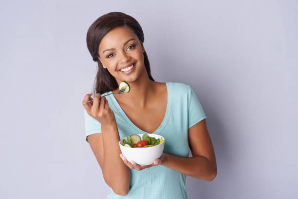 istock She gets her flawless complexion from eating healthy 858619552