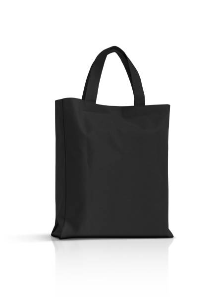 istock blank black fabric canvas bag for shopping isolated on white background 858622408