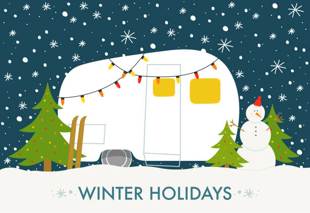 Winterization Rv Cartoon 40+ Snow Camper Trailer Illustrations, Royalty-Free Vector Graphics ...