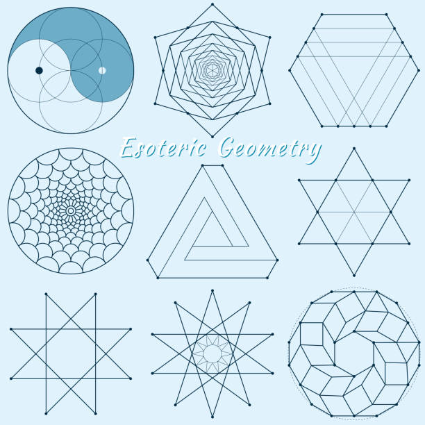 ilustrações de stock, clip art, desenhos animados e ícones de esoteric spiritual geometry - fractal pattern mandala art