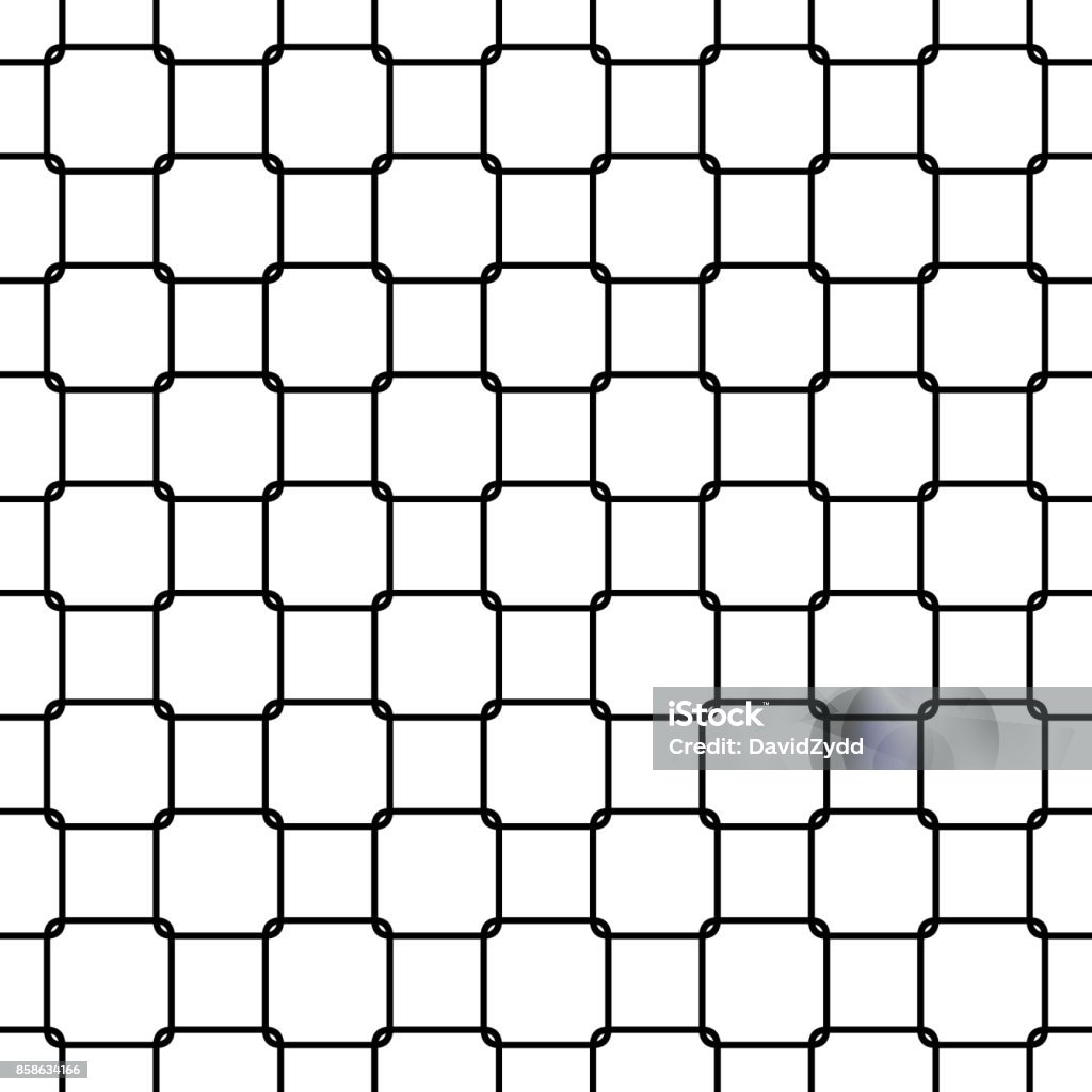Black Rounded Grid Seamless Abstract Black And White Rounded Square Grid Pattern ...