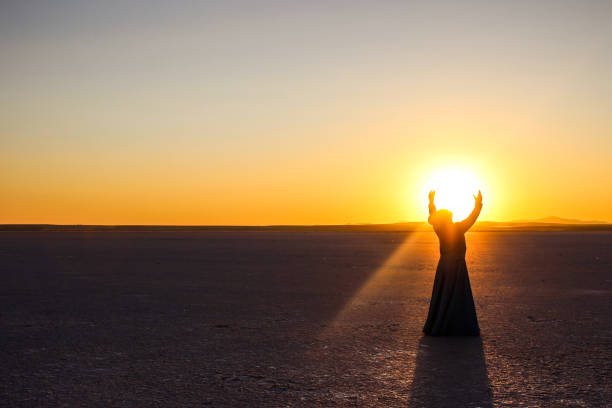 Key to the heaven...Salt Lake, Turkey Whirling dervish, Ishak Urun at the Salt Lake, Turkey mevlana stock pictures, royalty-free photos & images