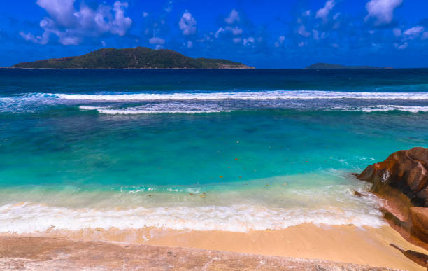 istock Anse Banane beach. The Digue island. Seychelles 858654836