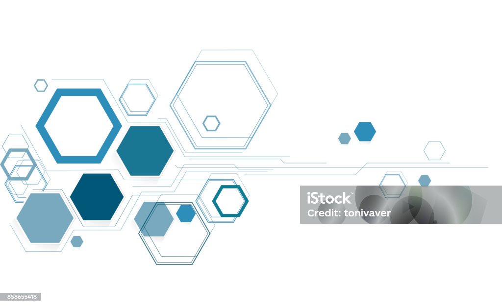 Resumen estructuras hexagonales - arte vectorial de Hexágono libre de derechos