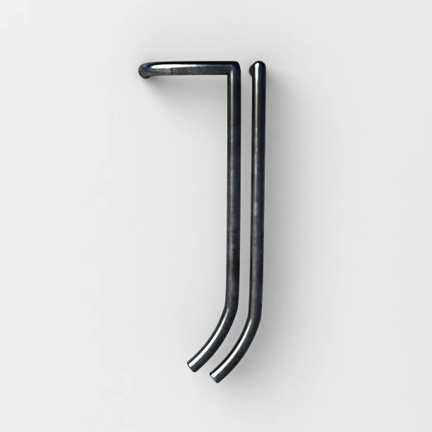 istock Wire Font with shiny reflection and soft shadows. Letter J 858664012