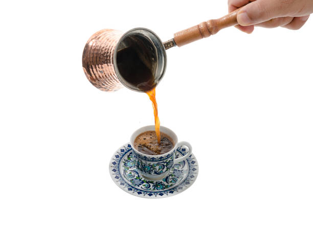 istock Traditional Turkish Coffeepot and Cofffee Cup Isolated 858675558