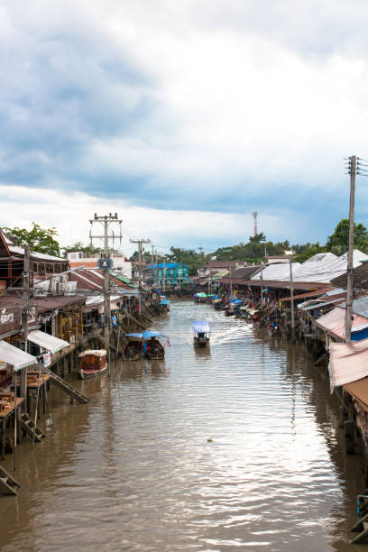 istock Ampawa floating market in Thailand 858675632