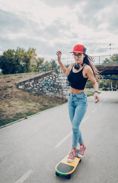 istock Cool skater girl 858691460