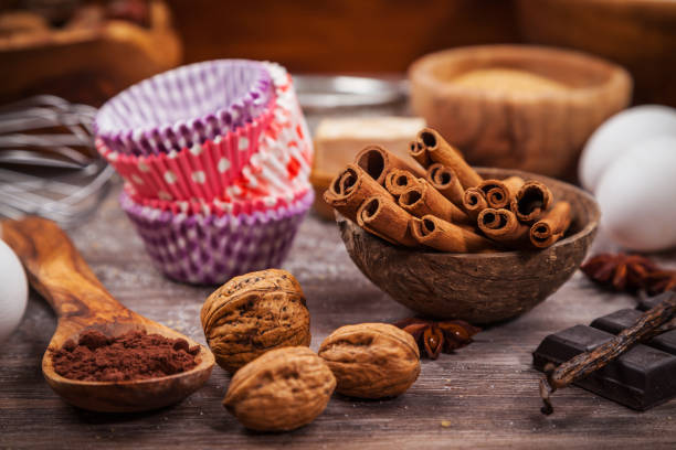 istock Assorted baking ingredients and kitchen utensil for cake or cookies 858698416