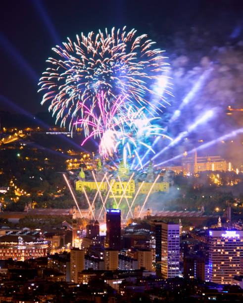 istock Barcelona's fireworks festival 858701526