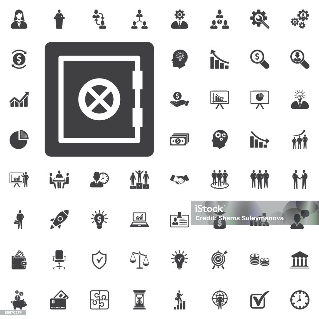 Safe vector icon Safe vector icon on white background. Business set of icons Icon Symbol stock vector