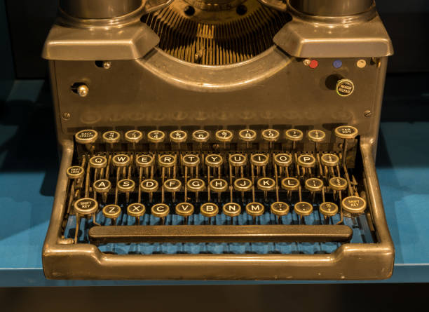 istock Keys of old mechanical typewriter 858705676