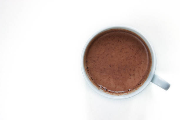 istock Mug with hot chocolate on white background 858707460