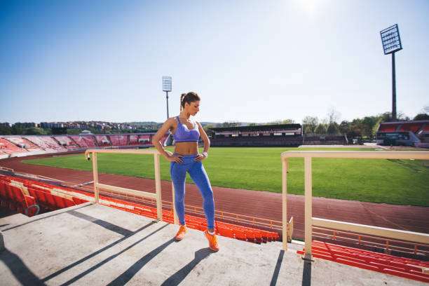 istock Woman athlete on stadium 858710696