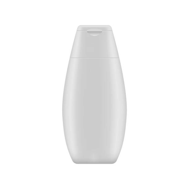 istock Mock-up of package for cosmetic product . White vector bottle with cap for shampoo. 858711364