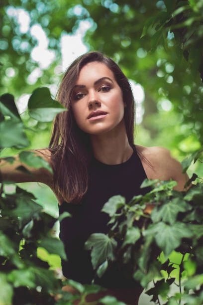 istock Beautiful woman portrait outdoors nature 858718994