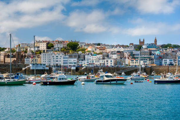 Saint Peter Port Guernsey Saint Peter Port, Guernsey, Channel Islands, UK. guernsey city stock pictures, royalty-free photos & images