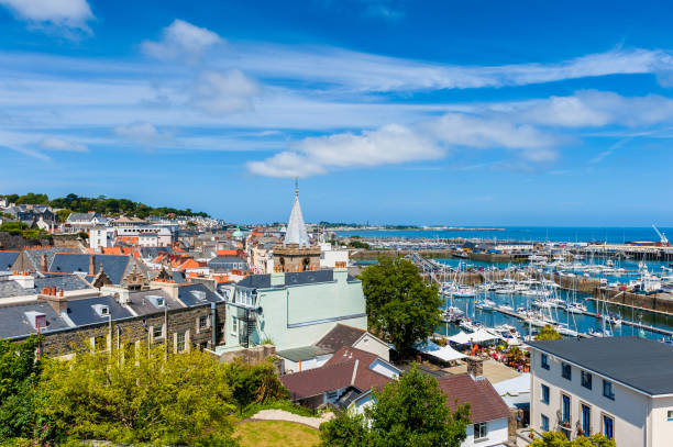istock High Angle view over Saint Peter Port Guernsey 858722608