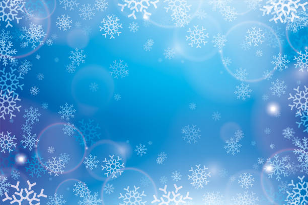 istock Christmas abstract background. Pattern of snowflakes, snow whirlwind for your winter  project, vector design 858730668