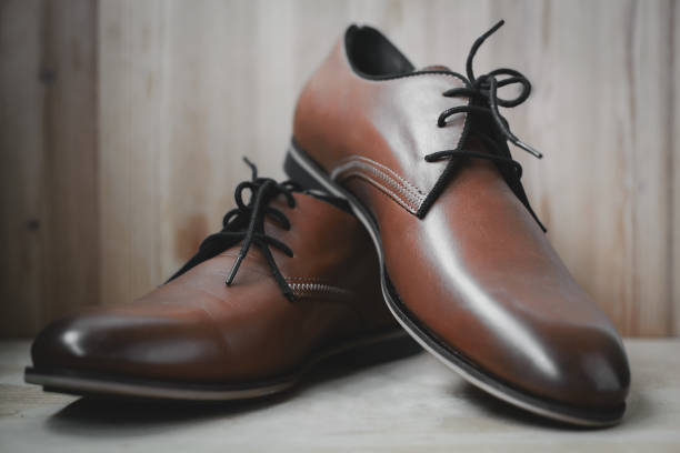 istock Brown fashion leather men shoes 858748350