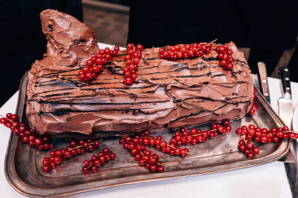 Chocolate Cherry Yule Log