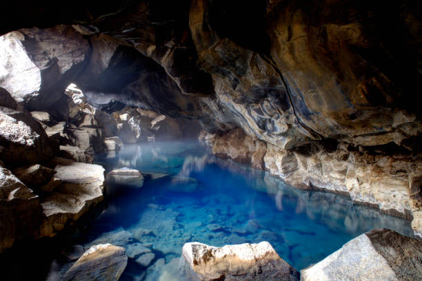 istock Grjotagja cave and thermal pool, Iceland 858759752