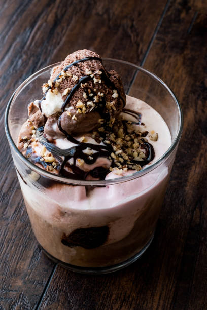 istock Affogato coffee and ice cream in glass. 858770602