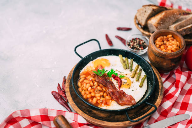 Full English Breakfast on Table