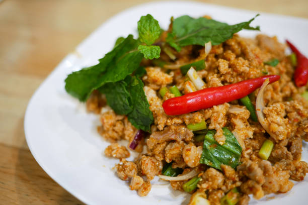 istock Thai Spicy minced pork salad 858777134