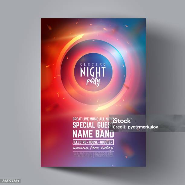 Party Flyer Or Brochure Layout Template Club Party Banner Design Stock Illustration - Download Image Now