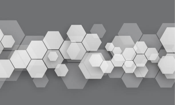 abstrakcyjne tło - hexagon stock illustrations