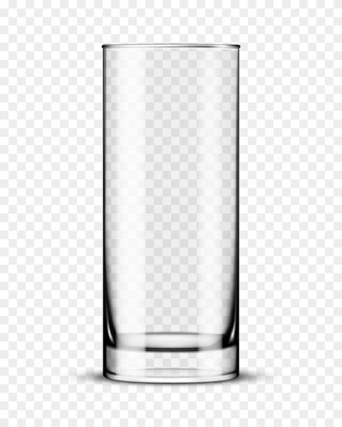 Empty drinking glass. vector art illustration