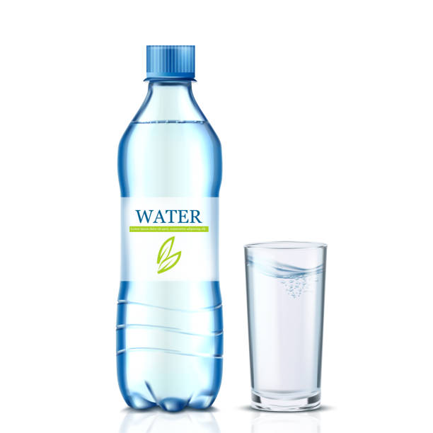 ミネラルウォーターとグラス - glass water freshness tonic water点のイラスト素材／クリップアート素材／マンガ素材／アイコン素材