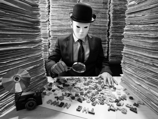istock Censor Agent Reading Newspaper In Media Library For Censorship 858797148