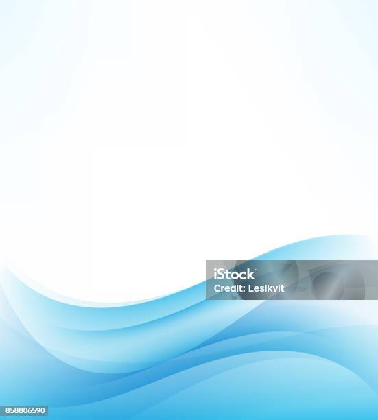 Vector Abstract Backgroundblue Abstract Wave Background Stock Illustration - Download Image Now