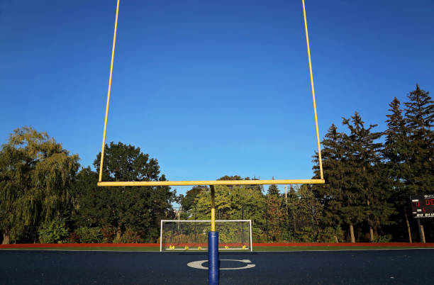 istock Football training field in college campus 858814432